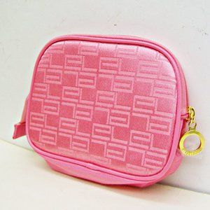 ESTEE LAUDER Cosmetic Bag Pink Signature Logo Makeup Purse Case